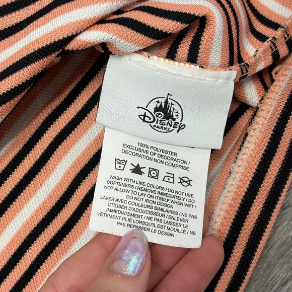 Nike Dri Fit Disney Parks Mickey Mouse Mens‎ M Striped Victory Golf Polo Shirt - Picture 6 of 10